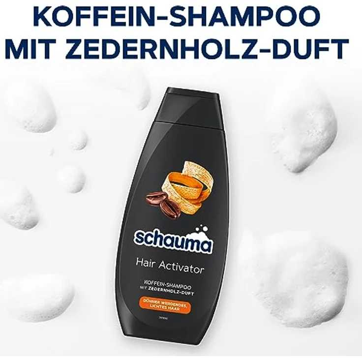 Schauma Koffein-Shampoo Hair Activator (400 ml), Haarshampoo fördert die Ausschüttung von Wachstumsfaktoren, Shampoo stärkt das Haar – Bild 4