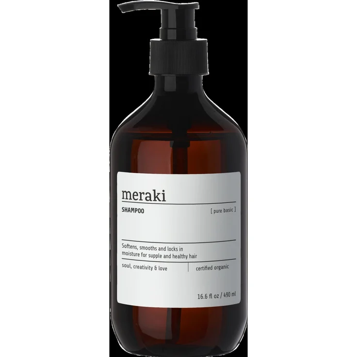 Meraki Pure Basic Shampoo, 490 ml, parfümfrei, biologisch, mit Aloe Vera und Mandelöl, für die ganze Familie – Bild 1