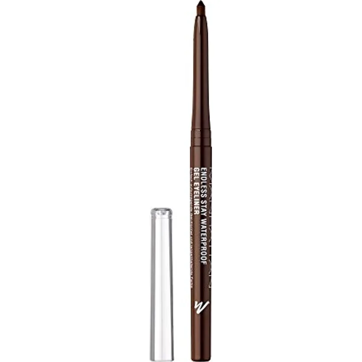 Manhattan Endless Stay Waterproof Gel Eyeliner – Brauner r mit herausdrehbarer Mine ohne Anspitzen – Farbe Rich Brown 001 – 1 x 2,6g