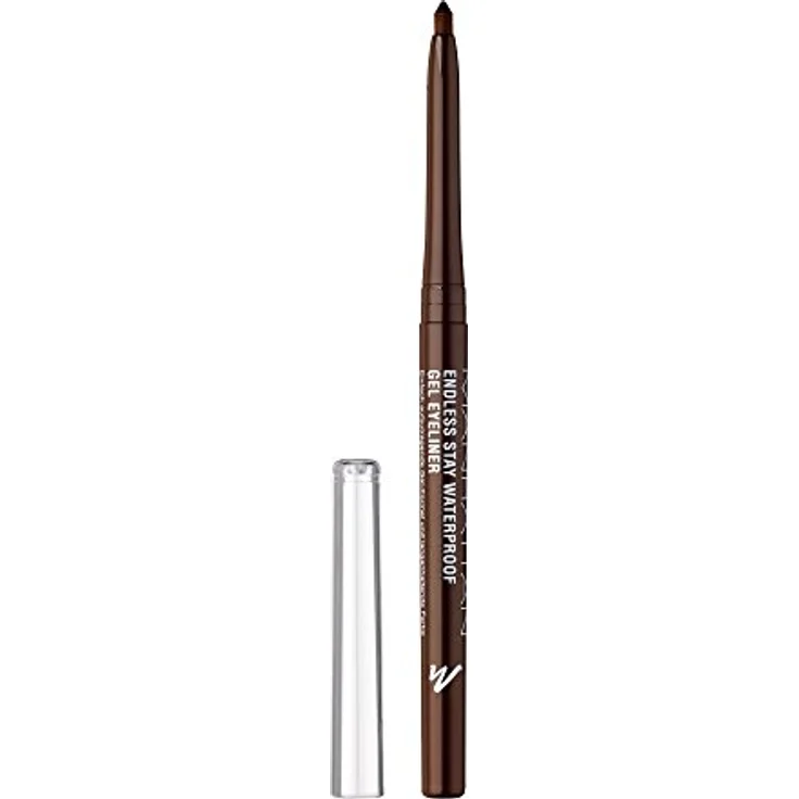 Manhattan Endless Stay Waterproof Gel Eyeliner – Brauner r mit herausdrehbarer Mine ohne Anspitzen – Farbe Rich Brown 001 – 1 x 2,6g – Bild 1