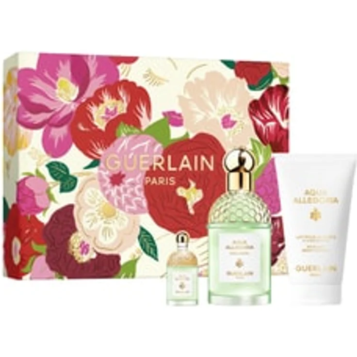 GUERLAIN Aqua Allegoria Rosa Verde Set, Damen-Duftset mit Eau de Toilette (75 ml), Miniatur (7,5 ml) und Bergamotte-Bodylotion (75 ml)
