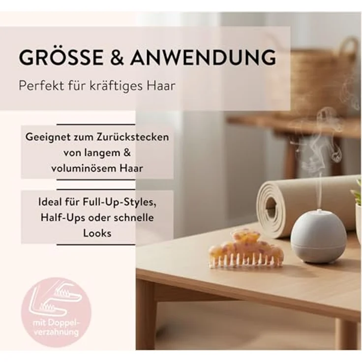 PARSA Beauty LIFESTYLE Pure Balance Haarklammer, Mehrfarbig mit Pink- und Gelbtönen, Fester Halt, 1 Stück – Bild 5
