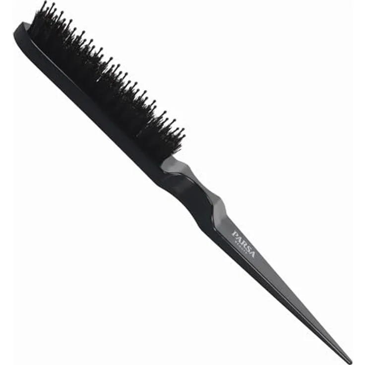 PARSA BEAUTY Sleek-Toupierbürste mit Wildschweinborsten – Anti-Frizz Haarbürste für Toupieren & Sleek-Look, robustes Design aus ABS-Kunststoff
