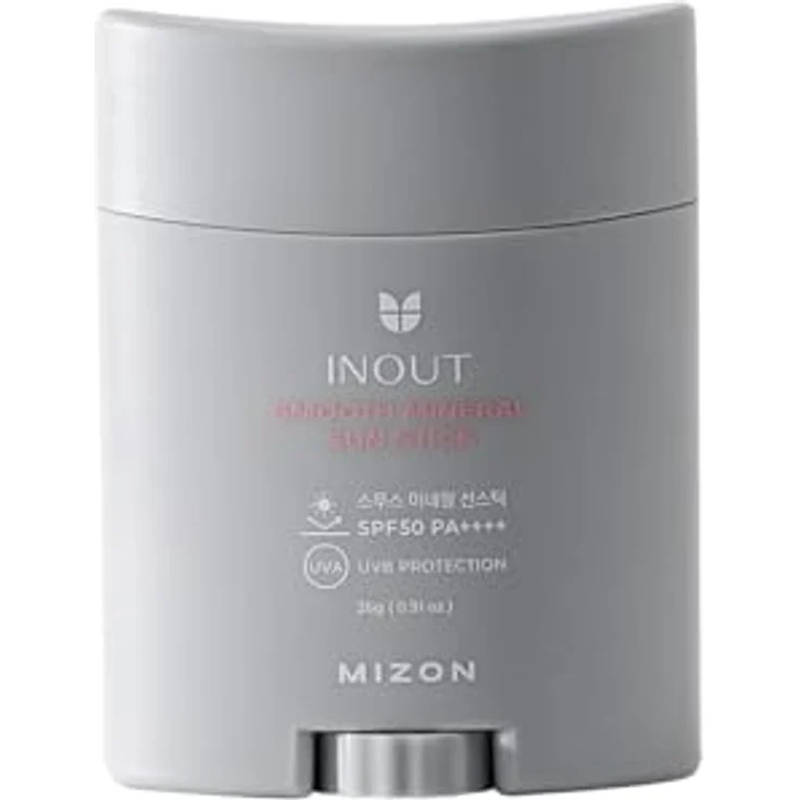 Mizon Inout Smooth Mineral Sun Stick SPF50 PA++++, Sonnencreme für empfindliche Haut mit Hyaluronsäure und Kamelienkernöl, 26g – Bild 1