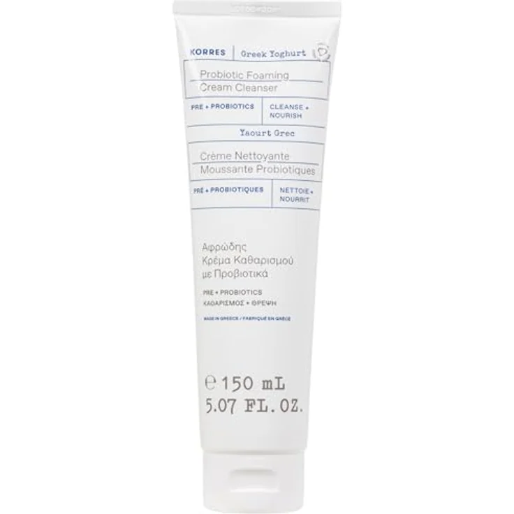 KORRES Griechischer Joghurt-Schaumcreme-Reiniger, 150 ml - Sanfte Gesichtsreinigung mit Pre- und Probiotika, geeignet für empfindliche Haut – Bild 1
