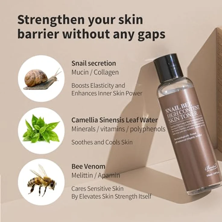 Benton Snail Bee High Content Skin, Multifunktionstoner zur Gesichtsreinigung, 150 ml – Bild 3