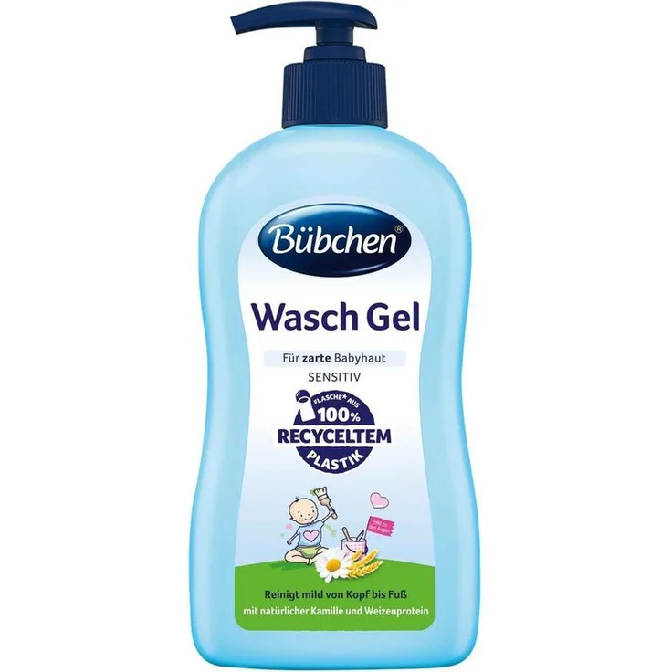 BÜBCHEN Duschgel Waschgel, seifenfrei und pH 5,5, 400 ml für empfindliche Babyhaut