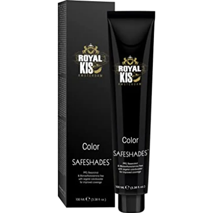 Royal KIS SafeShades - permanente Haarfarbcreme - 100 ml - 6N - hohe Deckkraft, langlebige Farbe und natürlich glänzendes Haar - ohne PPD, MEA und Resorcinol