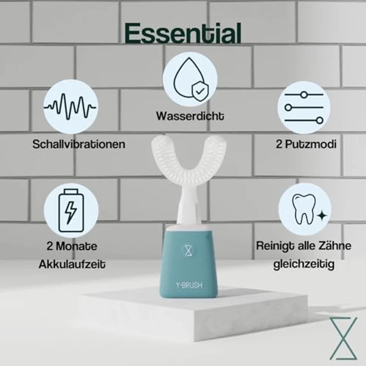 Y-Brush Y-Brush NylonStart 2024, Elektrische Zahnbürste mit 2-in-1-Doppelwirkung und Zungenreiniger – Bild 5