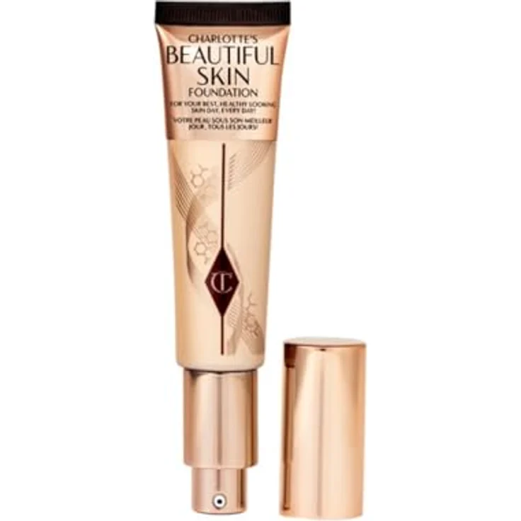 Charlotte Tilbury Charlotte’s Beautiful Skin Foundation, 30 ml, vegane Formel mit Rosenkomplex, Farbe 2 - Warm – Bild 1