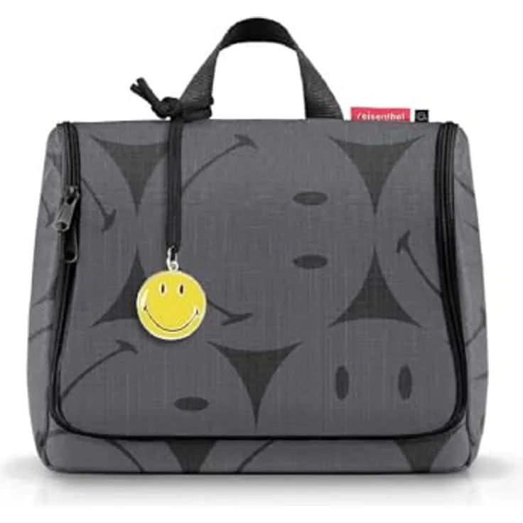REISENTHEL® Kulturbeutel toiletbag XL, geräumige Waschtasche mit 1 Hauptfach, 4 Stecktaschen, Haken und Spiegel, reißfestes Polyester, blau