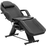 Physa IMOLA BLACK, Hydraulische Massageliege mit 200 kg Tragfähigkeit, höhenverstellbar 62-76 cm, schwarz, 360° drehbar