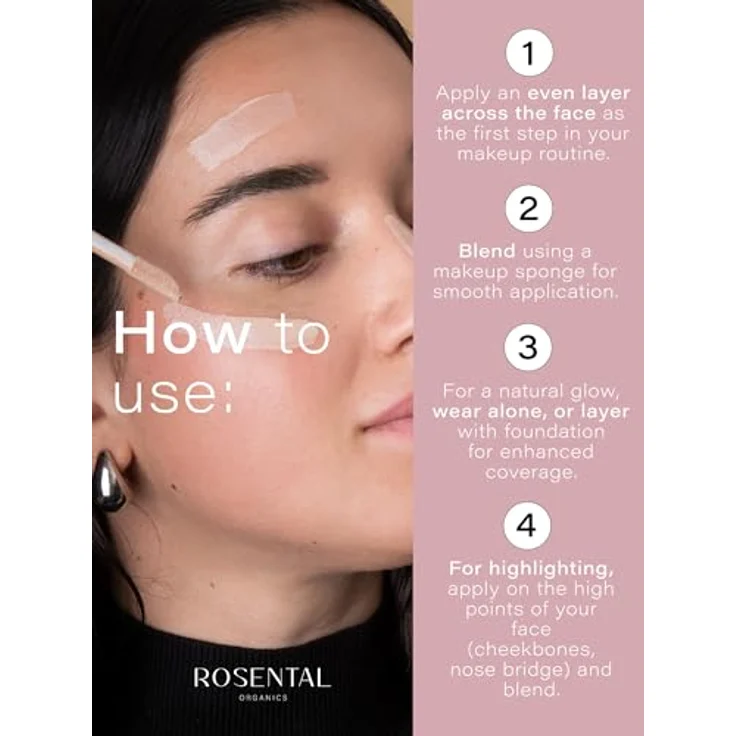 Rosental Organics Illuminating BB Primer mit Niacinamid & Squalan, 25 ml - für strahlenden Teint und minimierte Poren – Bild 4