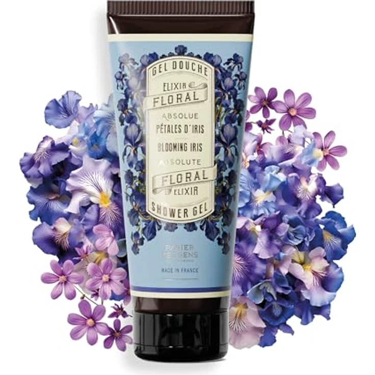 Panier des Sens Natürliches Duschgel Irisblüten, feuchtigkeitsspendend mit Olivenöl, 95% natürliche Inhaltsstoffe, pH-mild, 200 ml – Bild 1