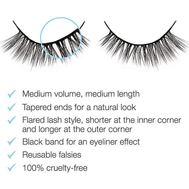 ARDELL Aqua Lashes 341 - selbstklebende künstliche Wimpern aus Echthaar | kein Wimpernkleber notwendig, Aktivierung der Fake Lashes durch Wasser | Allergiker freundlich, vegan & wieder verwendbar – Bild 4