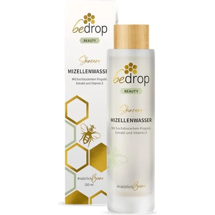bedrop Mizellenwasser Tonikum Gesichtswasser mit Propolis Extrakt & Vitamin E gegen unreine Haut & Verfeinerung des Hautbildes - 150ml, Gesichtsreinigung für jeden Hauttyp