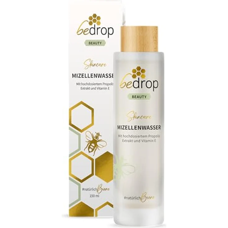 bedrop Mizellenwasser Tonikum Gesichtswasser mit Propolis Extrakt & Vitamin E gegen unreine Haut & Verfeinerung des Hautbildes - 150ml, Gesichtsreinigung für jeden Hauttyp – Bild 1