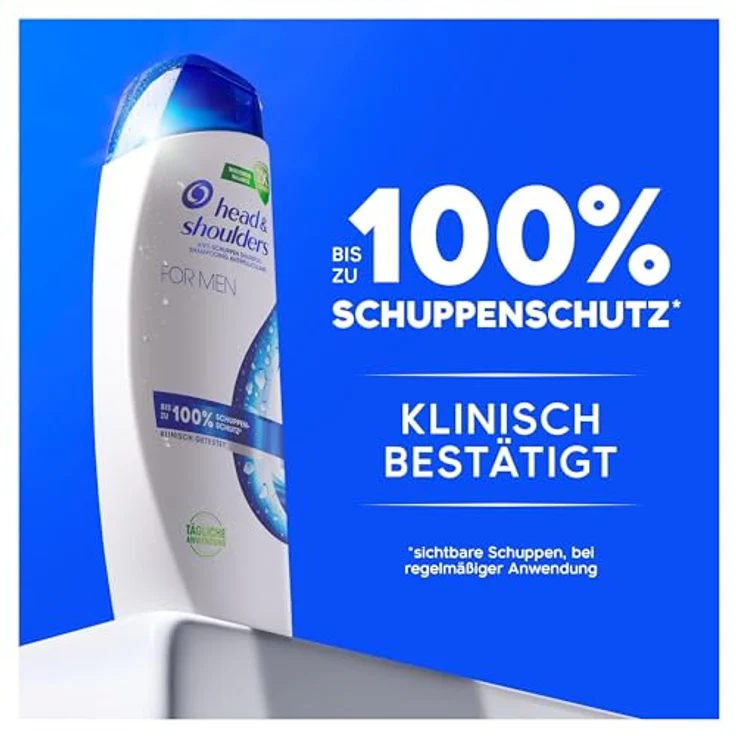Head & Shoulders Anti-Schuppen-Shampoo For Men 300ml Tägliche Anwendung, Bis Zu 100 Prozent Schuppenschutz Klinisch Getestet, Jeder Haar- Und Kopfhauttyp, Duft für Männer – Bild 2
