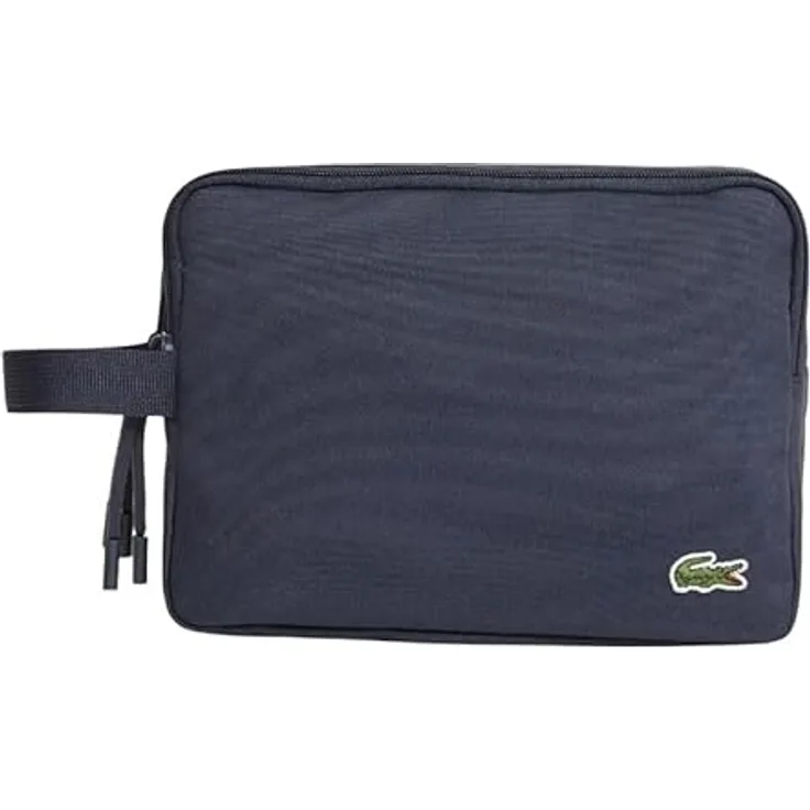 Lacoste Neocroc Toilet Kit, Kosmetiktasche mit Reißverschluss, einfarbig, 18x25,5x9,5 cm, hochwertiges Polyester