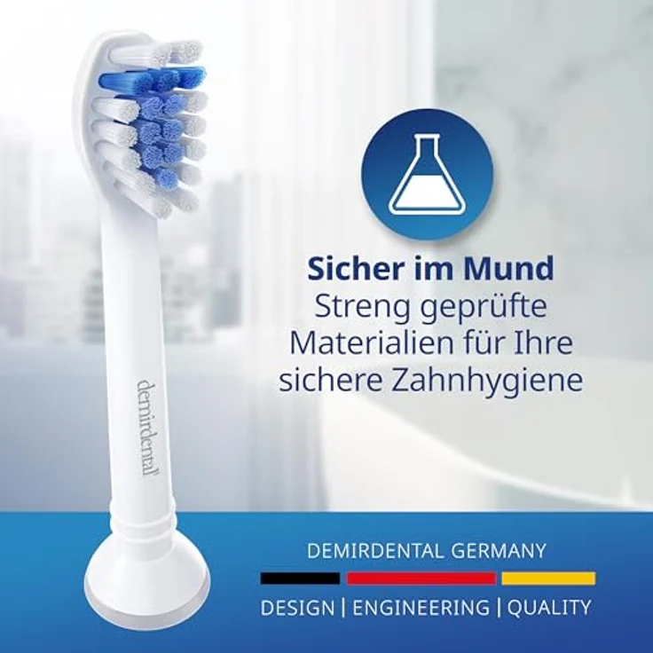 Demirdental 8er-Pack Aufsätze für Philips Sonicare Zahnbürstenaufsatz Sensitive, HX6088 Ersatzbürsten designed in Berlin, Mini Kurzkopf, Weiche Borsten für empfindliches Zahnfleisch – Bild 8