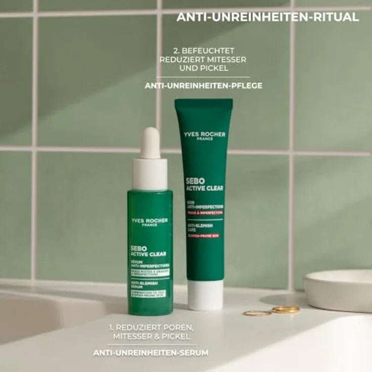 Yves Rocher SEBO ACTIVE CLEAR Anti-Pickel Creme, 40ml – Mattierende Gel-Creme mit 97% natürlichen Inhaltsstoffen, reguliert Talg und verfeinert das Hautbild – Bild 5