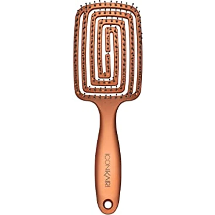 ICONIKAIR Haarbürste Blow-Dry Brush Classic GLAM EDITION, Kopfhaut Massagebürste, Detangler Bürste, Haarbürste ohne Ziepen Kinder, Haarbürste Kinder, Bürste für Locken – Bild 1