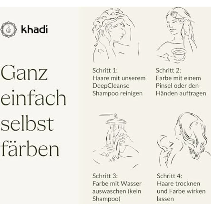 khadi Pflanzenhaarfarbe Sonnenblond 100g I Haarfarbe für warmes, sommerliches Blond I Naturhaarfarbe 100% pflanzlich – Bild 10