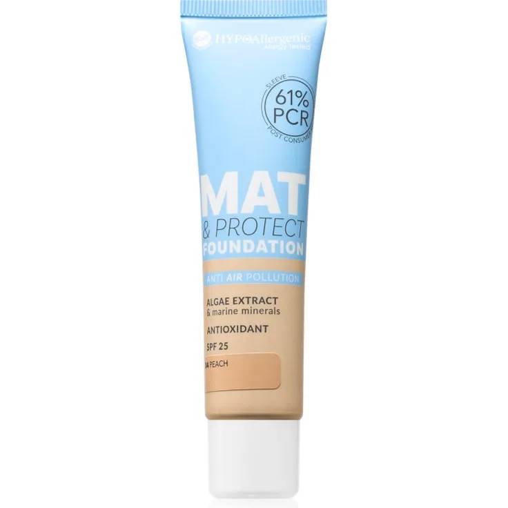 Bell Hypoallergenic Mat & Protect, langanhaltendes mattierendes Make-up SPF 25, Farbton 04 Peach, 30 g