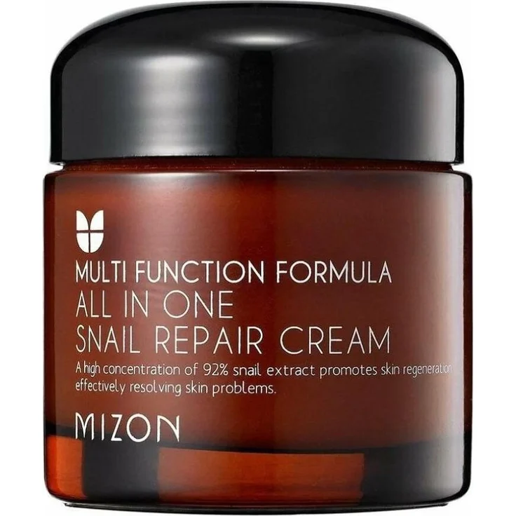 Mizon All in One Snail Repair Cream, Gesichtscreme mit feuchtigkeitsspendender Textur, 75 g (75 ml), unparfümiert