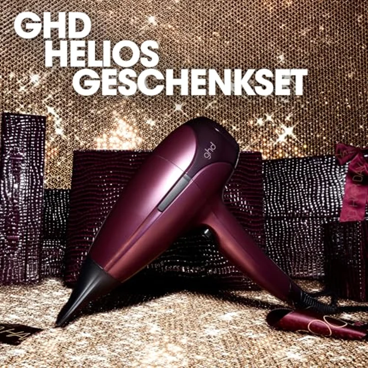 ghd helios® Limited Edition Haartrockner, professioneller 2.200 Watt Haartrockner mit 120 km/h Luftstrom und Kosmetiktasche, Kirschrot – Bild 2