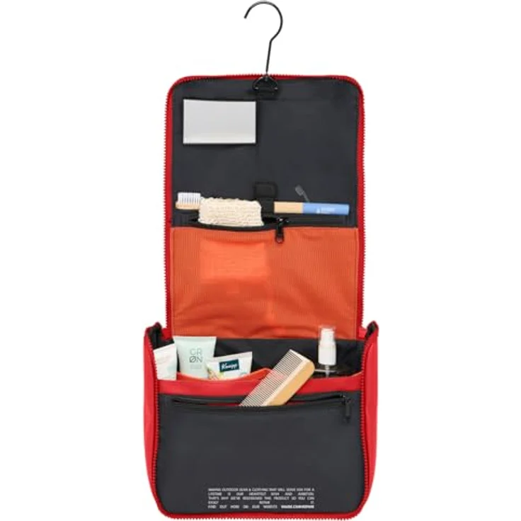 Vaude Banaba Kulturbeutel, 26 cm, rot, 100% Polyurethan, vielseitiger Beauty Case – Bild 5