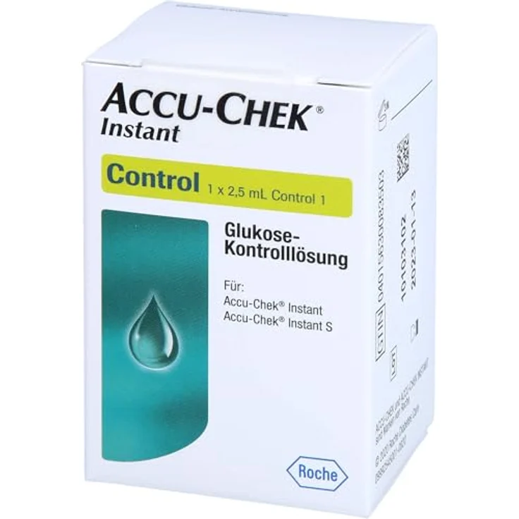 Roche Accu-Chek Instant Kontroll-Lösung 2,5ml, Glucoselösung zur Messgenauigkeitsprüfung für Blutzuckermessgeräte – Bild 2