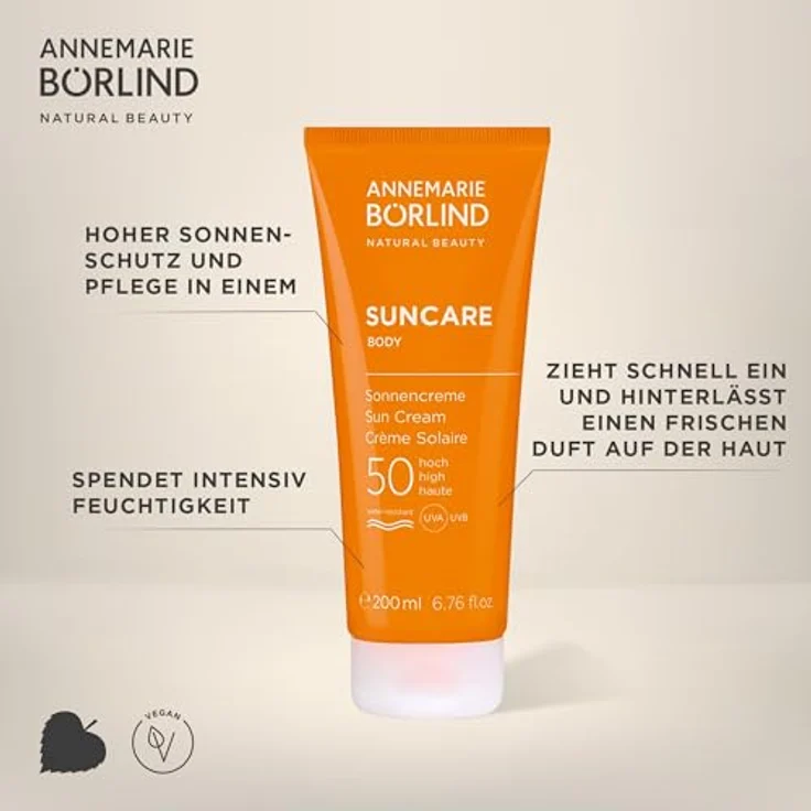 ANNEMARIE BÖRLIND SUNCARE BODY Sonnencreme LSF 50 (200 ml) - Klimaneutral, Made in the Black Forest, frei von Mineralölen, Silikonen und PEG - 200 ml – Bild 2
