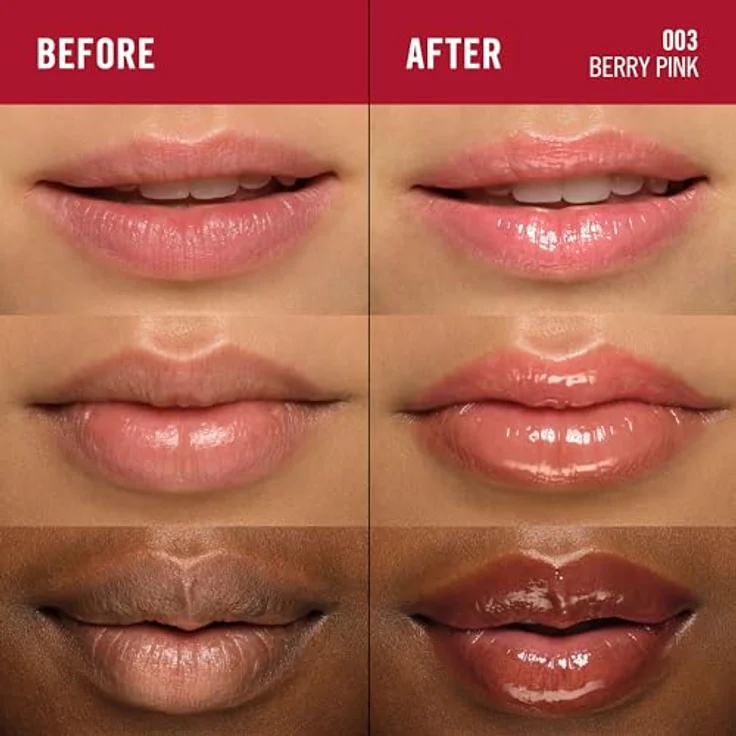 Rimmel Oh My Gloss! Lip Oil, Lippenöl mit feuchtigkeitsspendender Wirkung, Farbton 003 Berry Pink, 4,5 ml – Bild 2