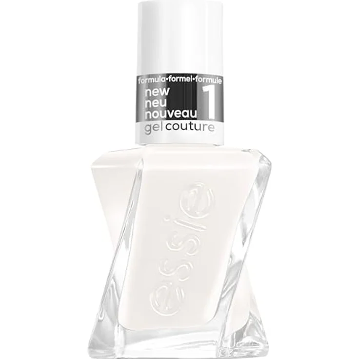 essie langanhaltender Nagellack mit glänzendem Finish, Maniküre ohne UV-Licht, Gel Couture, Farbe: Nr. 136 first fitting, Weiß, 1 x 13,5 ml – Bild 1