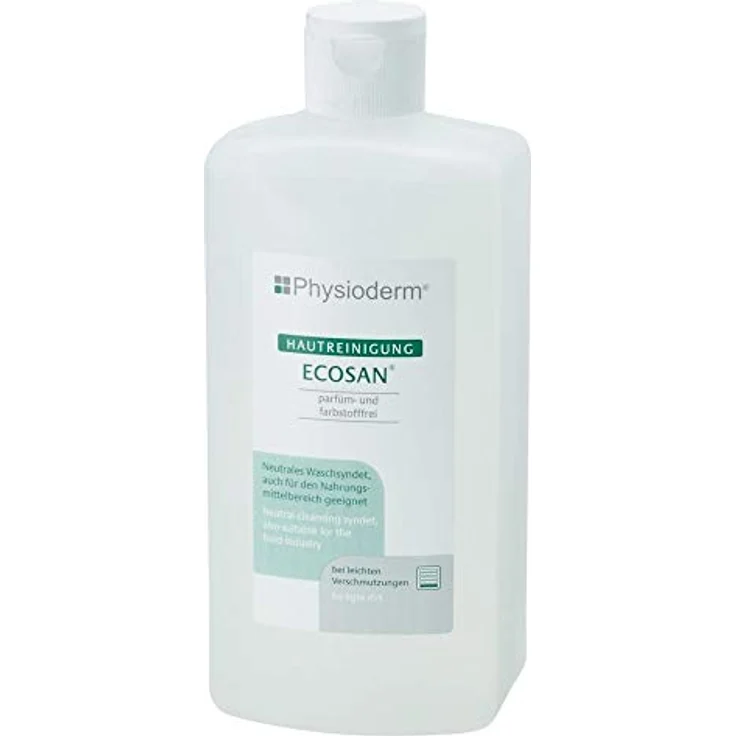 Physioderm Handseife Ecosan, Hautschutzreiniger, 500 ml Hartflasche, alkoholfrei, bakterizid und viruzid – Bild 1
