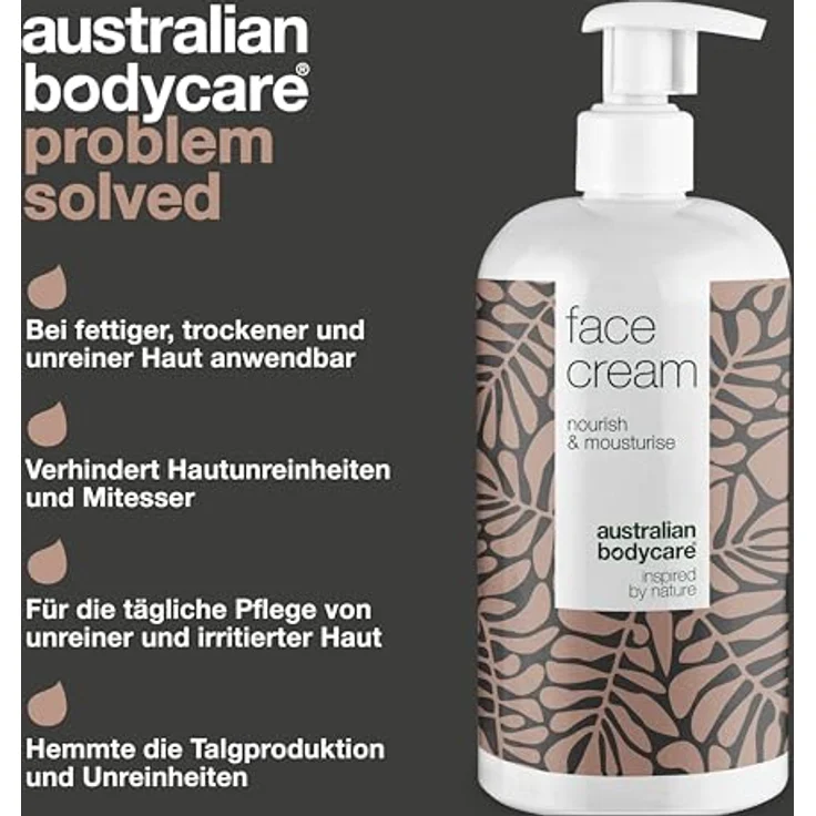 Australian Bodycare Face Cream 500 ml | Gesichtscreme mit Teebaumöl | Für unreine, fettige, trockene Haut & Mischhaut | Feuchtigkeitsspendend & gegen Pickel & Akne – Bild 3