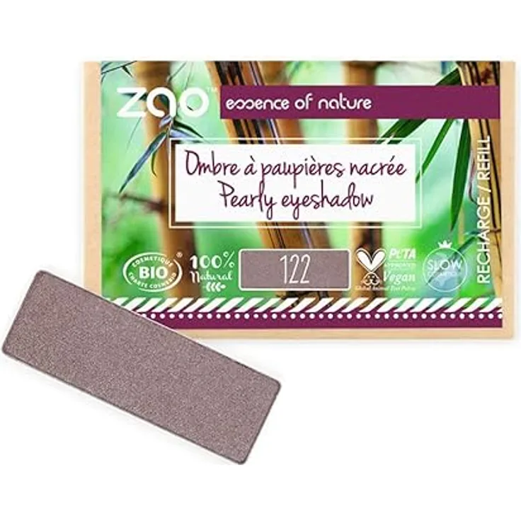 Zao Pearly Eyeshadow Refill, Nachfüllpackung 1,3 g in verschiedenen Nude-Tönen, biologisch, vegan und cruelty-free