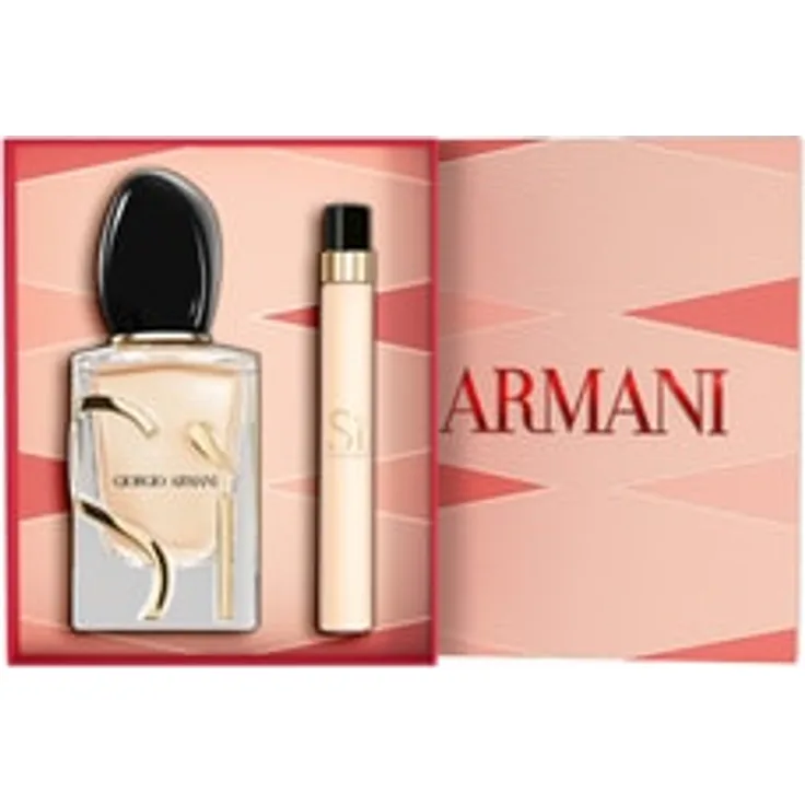 Giorgio Armani Sì Eau de Parfum 50 ml + 10 ml Reisegröße, fruchtiger Chypre-Duft für Damen mit blumigen Noten und Patschuli