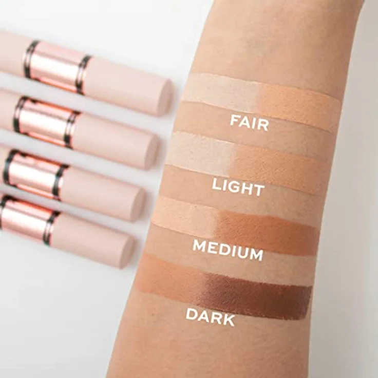 Makeup Revolution Konturenstift Duo Cream Contour & Highlight, definiert die Wangenknochen und modelliert das Gesicht, vegan und frei von Tierversuchen, dunkel, 2,4 g – Bild 3