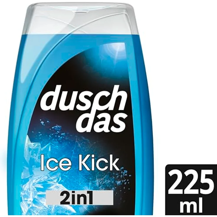 Duschdas 2-in-1 Duschgel & Shampoo Ice Kick, erfrischendes Duschbad mit -4°C Cooling Power, 225 ml, recycelbare Eco-Flasche – Bild 2