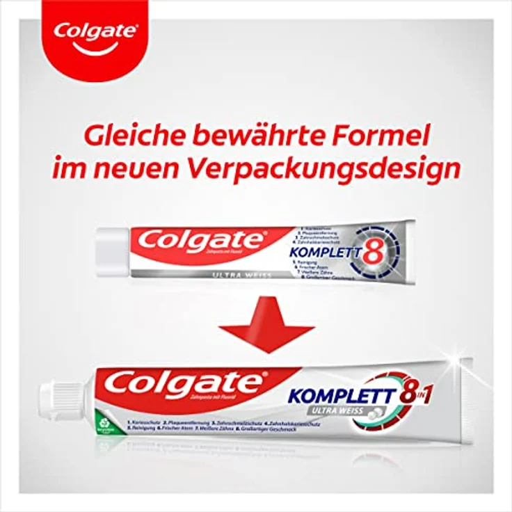 Colgate Komplett Ultra Weiss Tube 75 ml, für ein strahlend weißes Lächeln – Bild 2