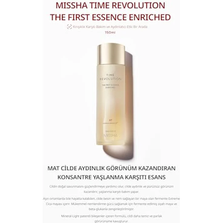 MISSHA Time Revolution The First Essence Enriched, Gesichtsessenz mit intensiver Hydration und Anti-Aging Wirkung – Bild 2