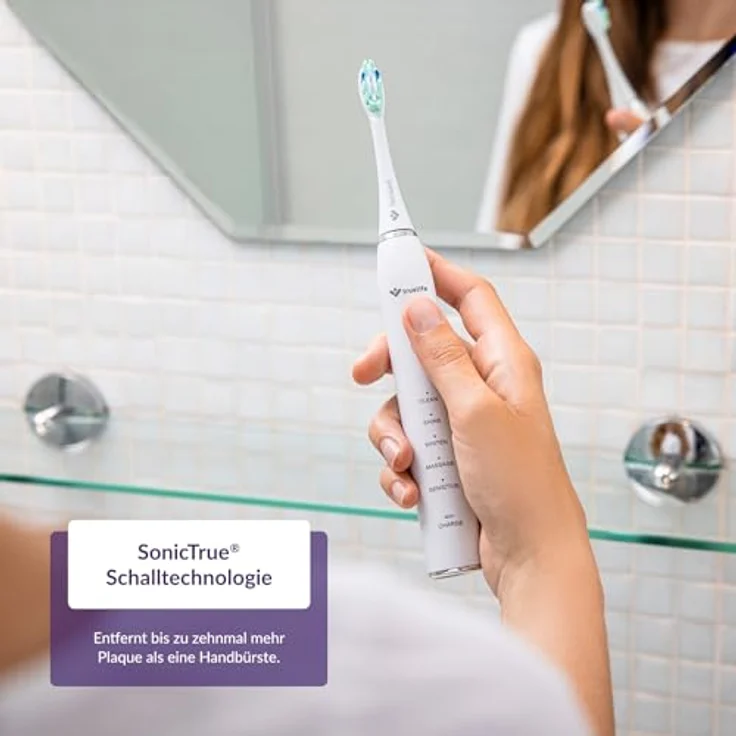 TrueLife SonicBrush Clean30 Duo Schallzahnbürste für Damen, 2er Pack, weiß – Bild 3