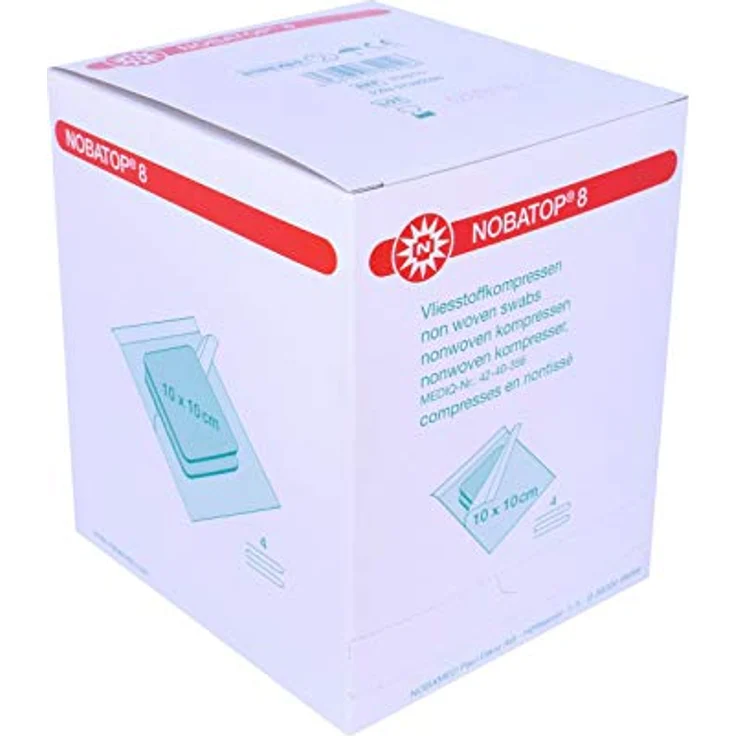 Noba Nobatop 8 sterile Vliesstoffkompressen 4 - fach 50 x 2 Stück 10 x 10 cm – Bild 8
