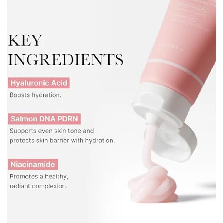 Medicube PDRN Pink Hyaluronic Moisturizing Cream 50ml – Koreanische Feuchtigkeitscreme mit Salmon DNA, 10-fach Hyaluronsäure, Niacinamid, Ceramiden & Peptiden – Anti-Aging, Hydration & Hautbarriere-Stärkung – Bild 5