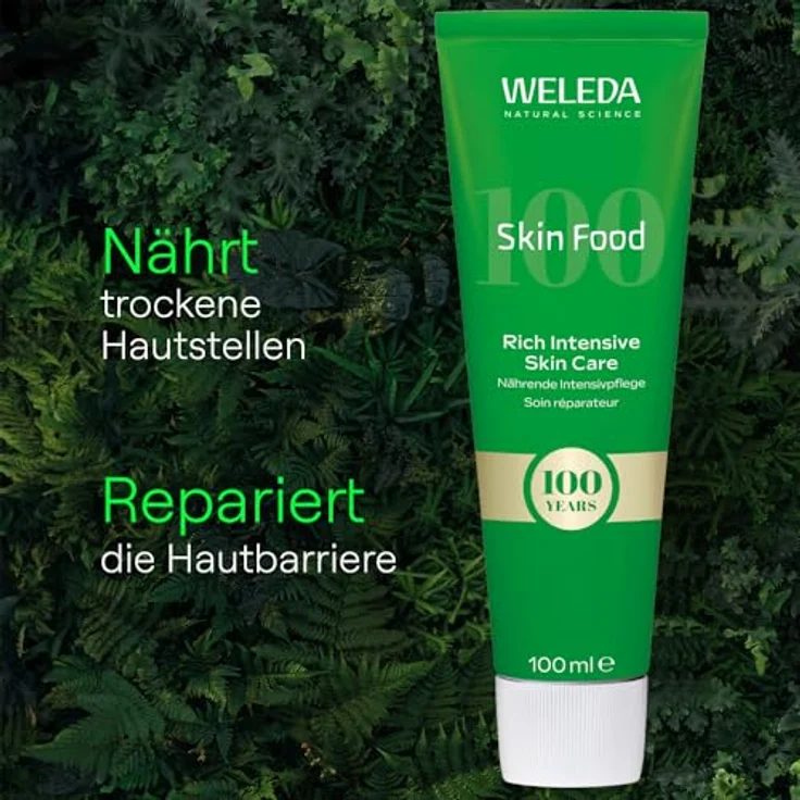 Weleda Skin Food 100 Years, universelle nährende Creme mit Kräutern, limitierte Ausgabe, 100 ml, intensive Feuchtigkeit, stärkt die Hautbarriere – Bild 3