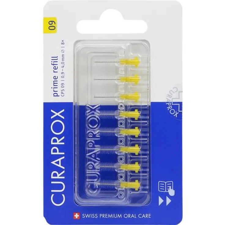 Curaprox CPS 09 prime Interdentalbürsten Refill 8 Stück, zur gründlichen Zahnzwischenraumreinigung