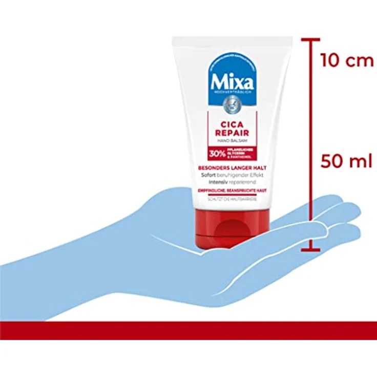 Mixa Cica Repair Hand Balsam, feuchtigkeitsspendende und intensiv reparierende Handcreme, 50 ml – Bild 4