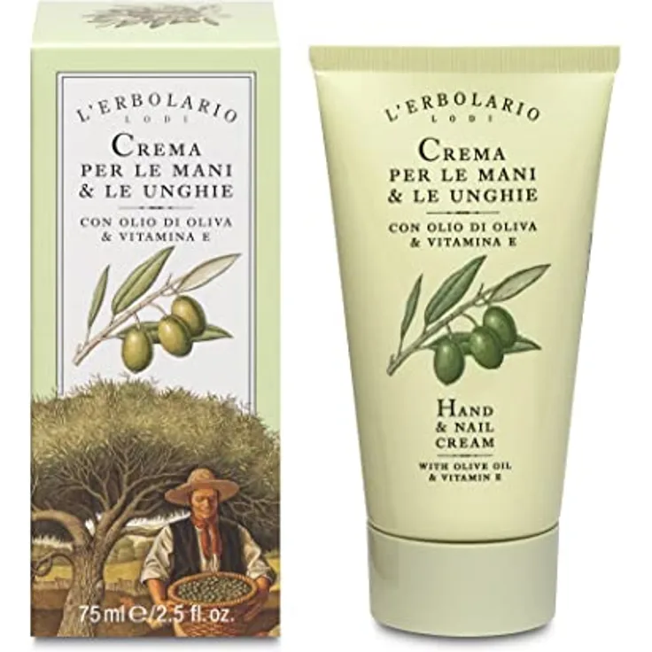 L'Erbolario Hand- und Nagelcreme, vegane Naturkosmetik ohne Parabene, 75 ml